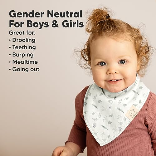 Image of 8pk Organic Baby Bandana Bibs for Drooling and Teething (Wilderness)