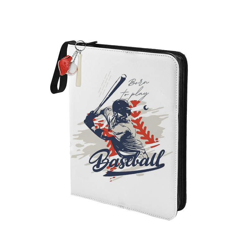 720 Pockets Card Binder, Original Design, Trading Card Binder with Sleeves, Baseball Card Binder, Trading Card Albums, Holds 720 Cards with 40 Sleeves, Includes Free Baseball Keychain