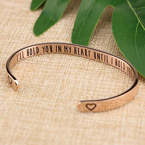 Yiyang Bracelets for Women Inspirational Rose Gold Cuff Bangle Bracelet for Men Teen Girls Stainless Steel Jewelry Christmas Birthday Friendship Gifts for Her BFF Mom2