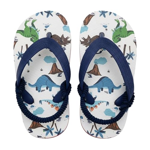 Image of Boys Girls Strap Flip Flops Sandals Cute Cartoon Unicorn Shark Toddler Flip Flop Kids Pool Beach Flat Slide Summer Water Shoes