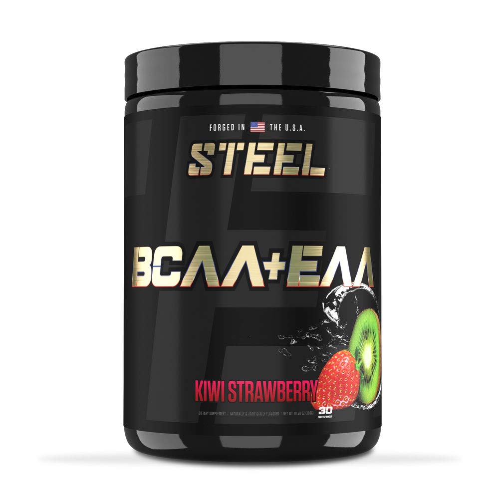 Steel Supplements — BCAA/EAA em pó, proporção 2:1:1, 30 porções (Kiwi Strawberry)
