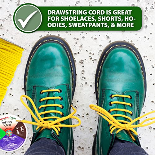 image for Mandala Crafts White Soft Replacement Drawstring Cords for Sweatpants 