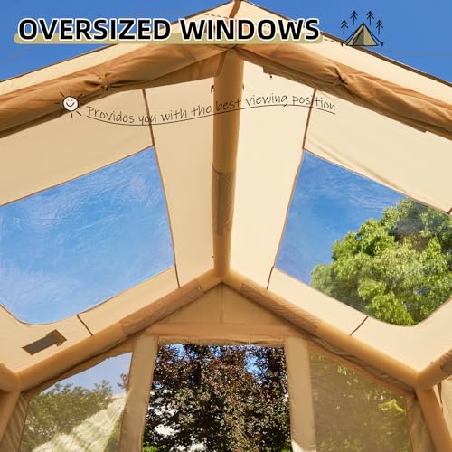 Carpa Inflable Camping 10 Personas 4 Estaciones Beige miniatura 4
