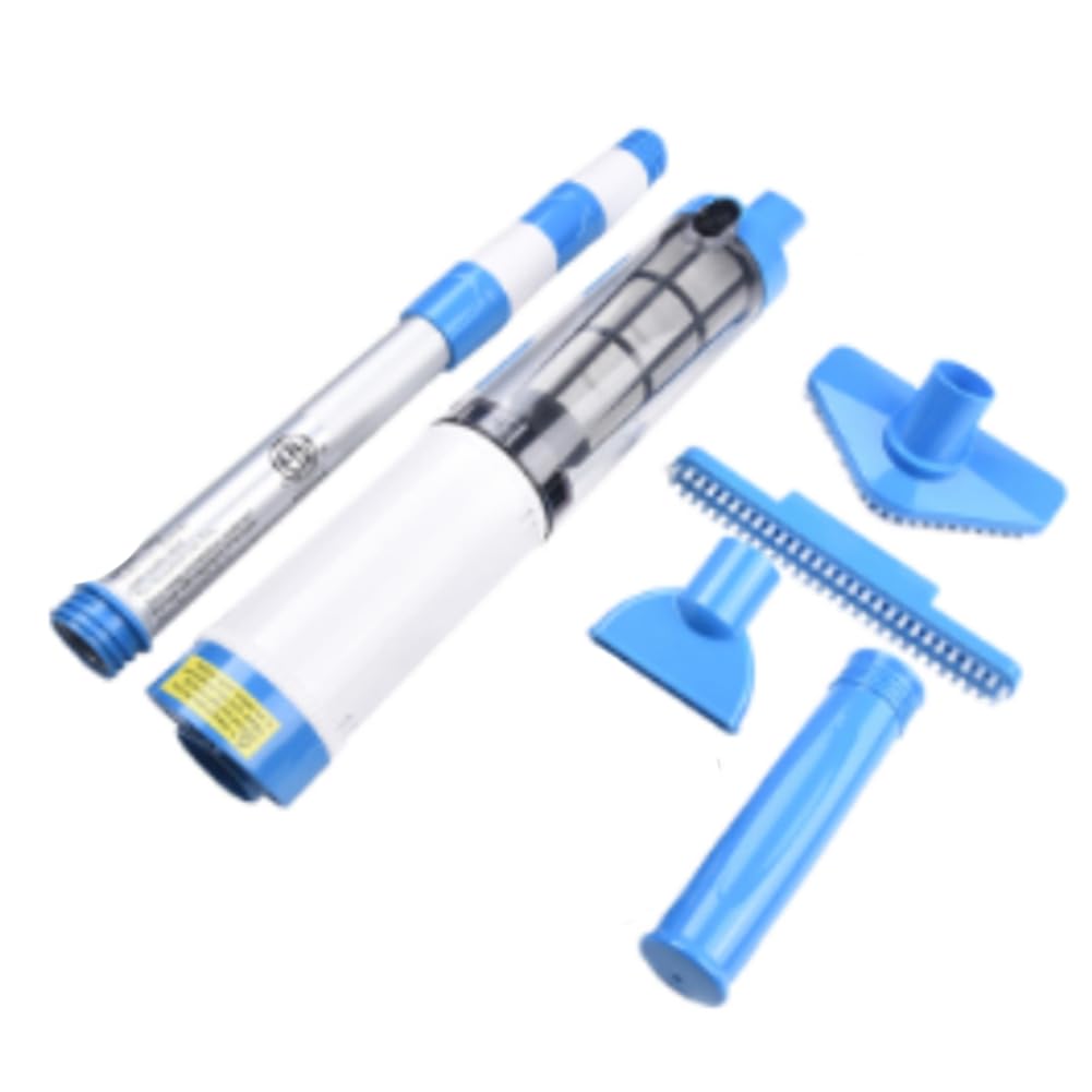 Bloepum 3-In-1 Pool Vacuum Cleaner for Hot Tub and Small Pool Sand and Debris Removal Handheld Pool Vacuum with Telescopic Pole Deep Cleaning for Above In-Ground Pools Hot Tubs Spas US Plug