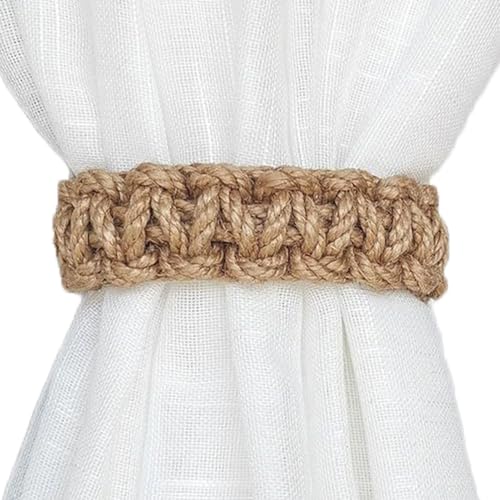 TQEBWUS - Abrazaderas de cortinas tejidas, cierres de cortinas trenzadas, cierre de retención para cortinas, abrazas de cortinas tejidas a mano, alzapatas de cuerda