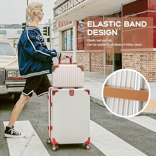 Image of Yagzon ABS Hard Shell Cosmetic Travel Hand Luggage Portable Carrying Makeup Case Suitcase Organizer Box Vanity Mini Suitcase 14'' Books, Bottles, Clothes, Small Accessory Bag, 30 cm, No Wheels, Brown
