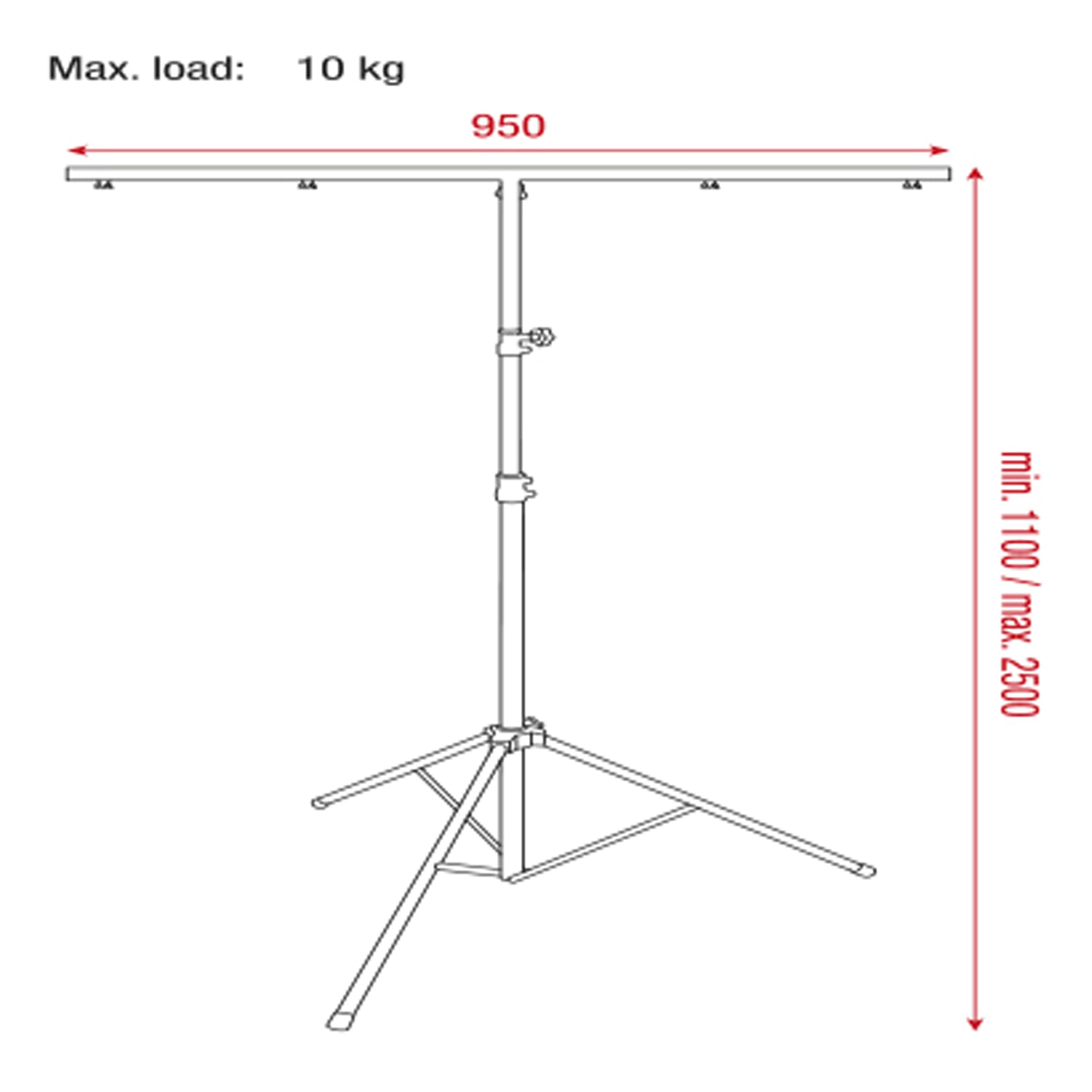 Showtec Light Stand ECO - Supporto per luci, portata: 15 kg