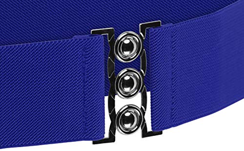 BlackButterfly Wide Elastic Waist Cinch Stretch Waistband Retro Clasp Buckle Belt3