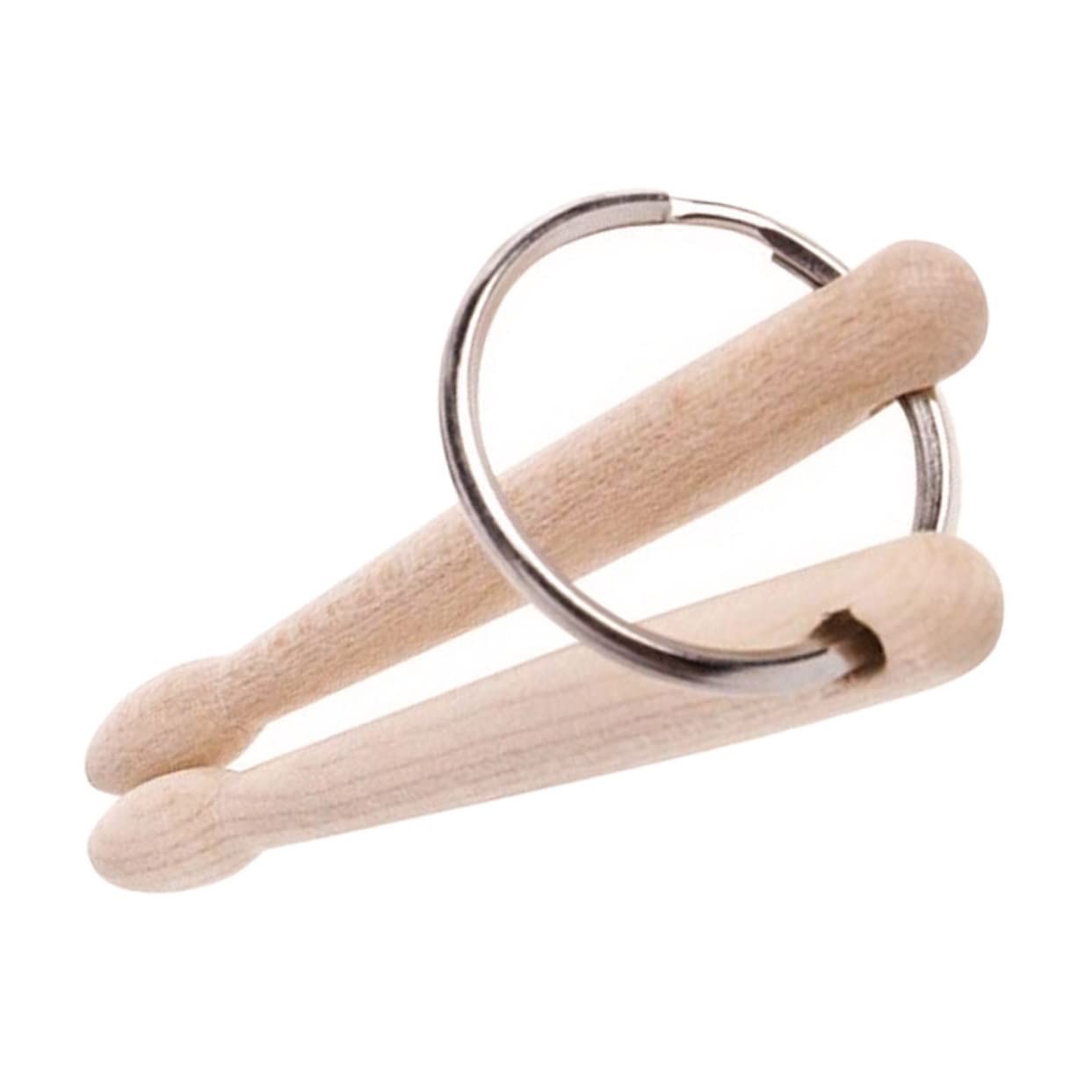 SHOWERORO 10 Stücke Einzigartige Trommel Keychain -legierung Holz Schlüssel Niedlichen Schlüsselring Für Tasche Decor