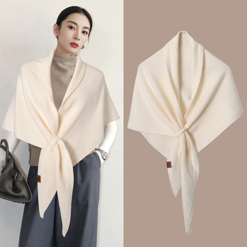 Womens Solid Color Shawl Pashmina Shawl Wraps for Women Wool Cashmere Shoulder Top Sweater Shawls Scarf 20254
