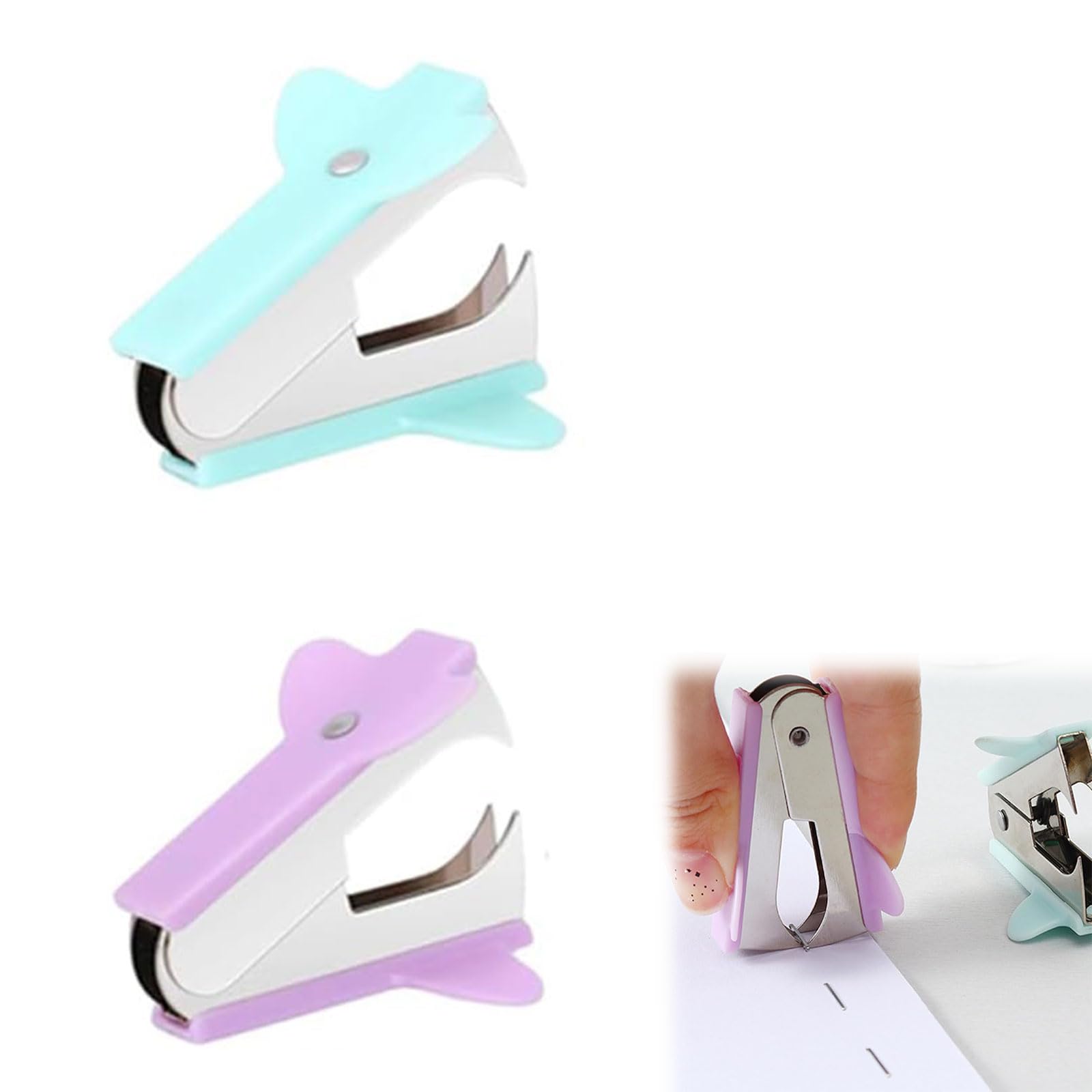 Leva Punti Metallici Portatile 2 Pezzi | Rimuovi Graffette Senza Strappare La Carta - Per Ufficio E Casa - Foto 9