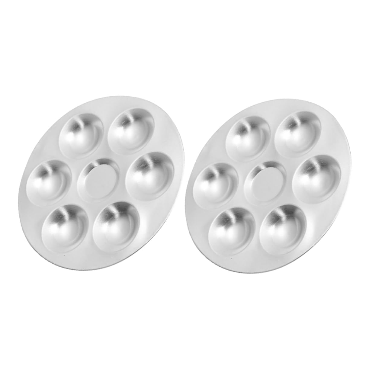 VILLCASE 2 Pcs Stainless Steel Calligraphy Pigment Trays Practical Painting Color Plates for Artists Students and DIY Art Projects
