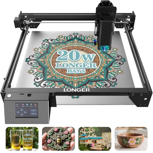 LONGER Lasergravierer Maschine 120 W, Laserleistung mit Farb-Touchscreen 20 W, 4-in-1 Offline-Laserschneider, CNC-Maschine, 10.000 mm/min Laser-Graviermaschine für Holz, Glas, Acryl, Metall LONGER Lasergravierer Maschine 120 W, Laserleistung mit Farb-Touchscreen 20 W, 4-in-1 Offline-Laserschneider, CNC-Maschine, 10.000 mm/min Laser-Graviermaschine für Holz, Glas, Acryl, Metall
