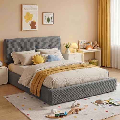 Image of EnHomee Cloud Bed Frame Full Size with Adjustable Headboard