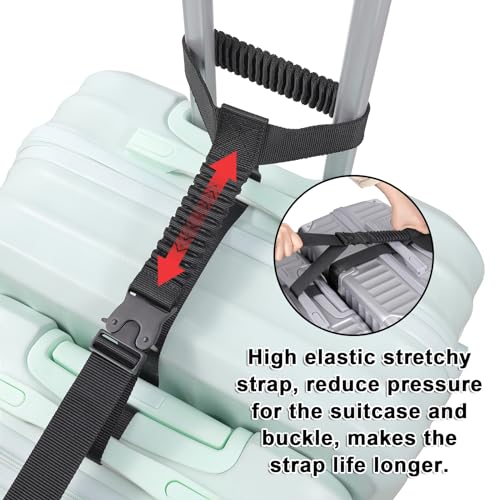 Image of Vigorport Luggage Straps, Stretchable Luggage Connector Strap for Suitcase