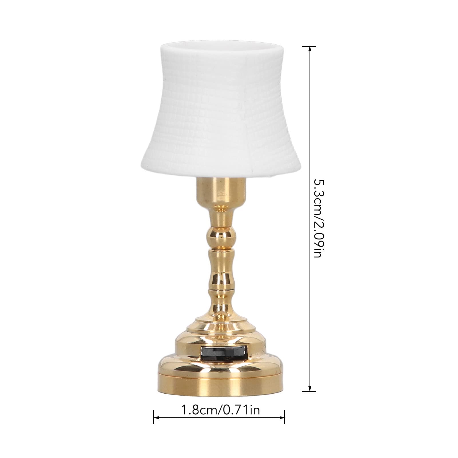 STOBOK Lot De 2 Lampes De Table Miniature 1:12 – LED Fonctionnelle Pour Maison De Poupée, Accessoire Éclairage Miniature, Décoration Réaliste