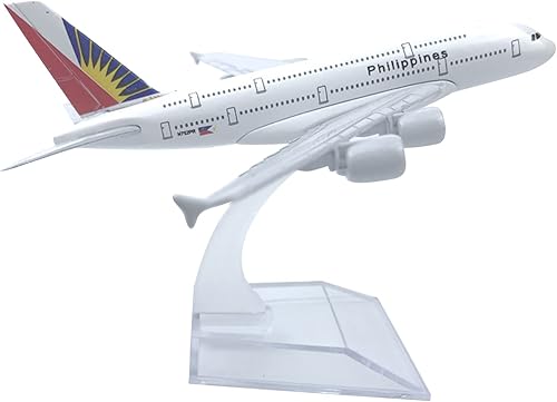 ZEZEFUFU 1/400 Escala Aleación A380 Philippine Airlines Modelo Avión Modelo Casa Oficina Decoración Regalos