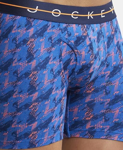Image of Jockey NY03 Men's Super Combed Cotton Elastane Stretch Printed Boxer Brief with Ultrasoft Waistband (Prints May Vary)