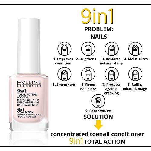 Eveline Cosmetics Konzentriert Nagel Serum für Fußnägel Total Action 9in1 | 12 ml | Nagelpflege und Behandlung gegen… – Bild 4