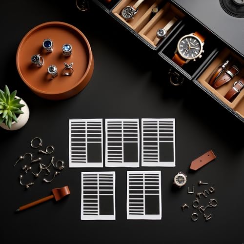 5 Stück schwarze, unsichtbare Ringgrößenversteller für lose Ringe, 6 Größen, Schmuckschutz, Abstandshalter, Montagewerkzeug und Zubehör, Schmuckgrößen und Spanndorne