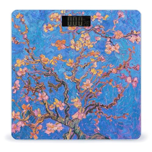 Báscula digital Small Peach Flowers para peso corporal miniatura 1