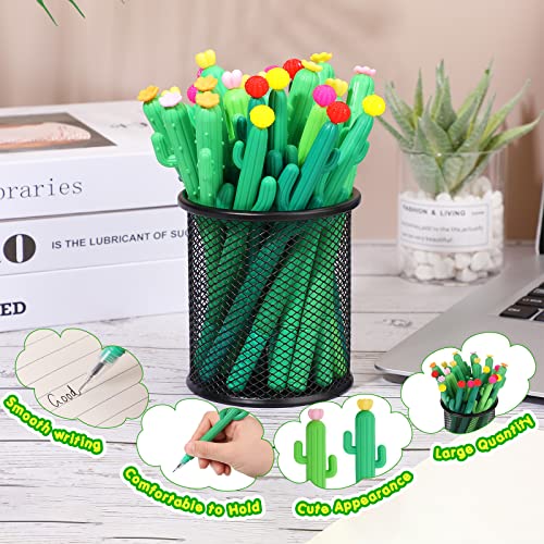 Bolígrafo negro en forma de cactus con tinta gel 0.5 mm miniatura 3