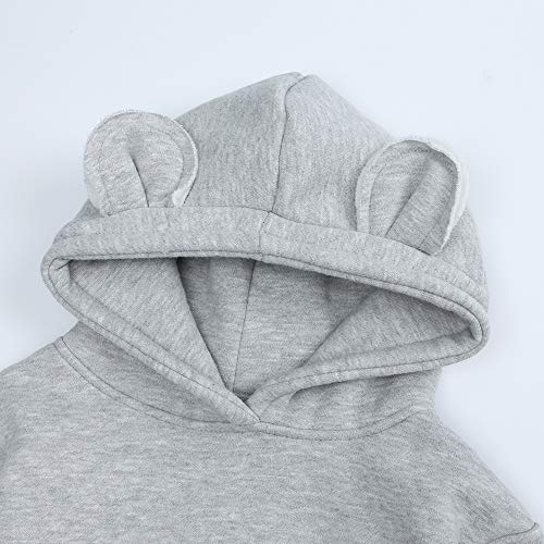 Image of MYGBCPJS Youth 2PCS Jogger Outfits Set Fleece Hooded + Sweatpants Boys Girls Athletic Sweatsuits Pullover Clothes