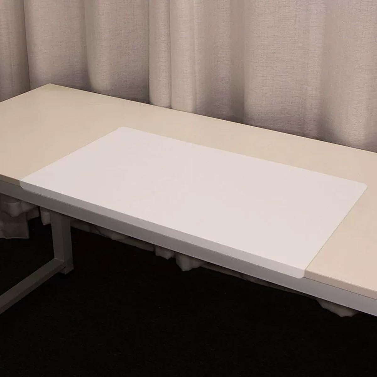 Desk Pad with Edge Protection, PU Leather Desk Mat, Waterproof Non-Slip Table Pad Durable Desk Writing Mat for Office Work Home Typing Game (White,60x40cm)