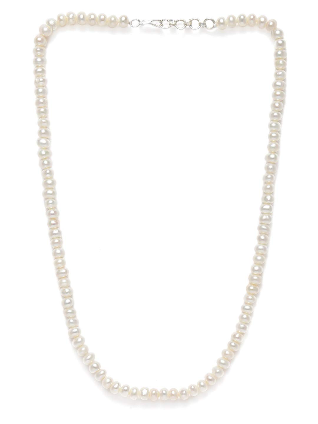 ZAVERI PEARLS Fresh Water Button Pearls Necklace For Women