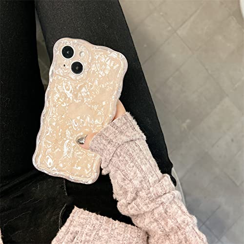 Coque iPhone 13 Pro Max Wave Meteorite Texture silicone rose brillant conch