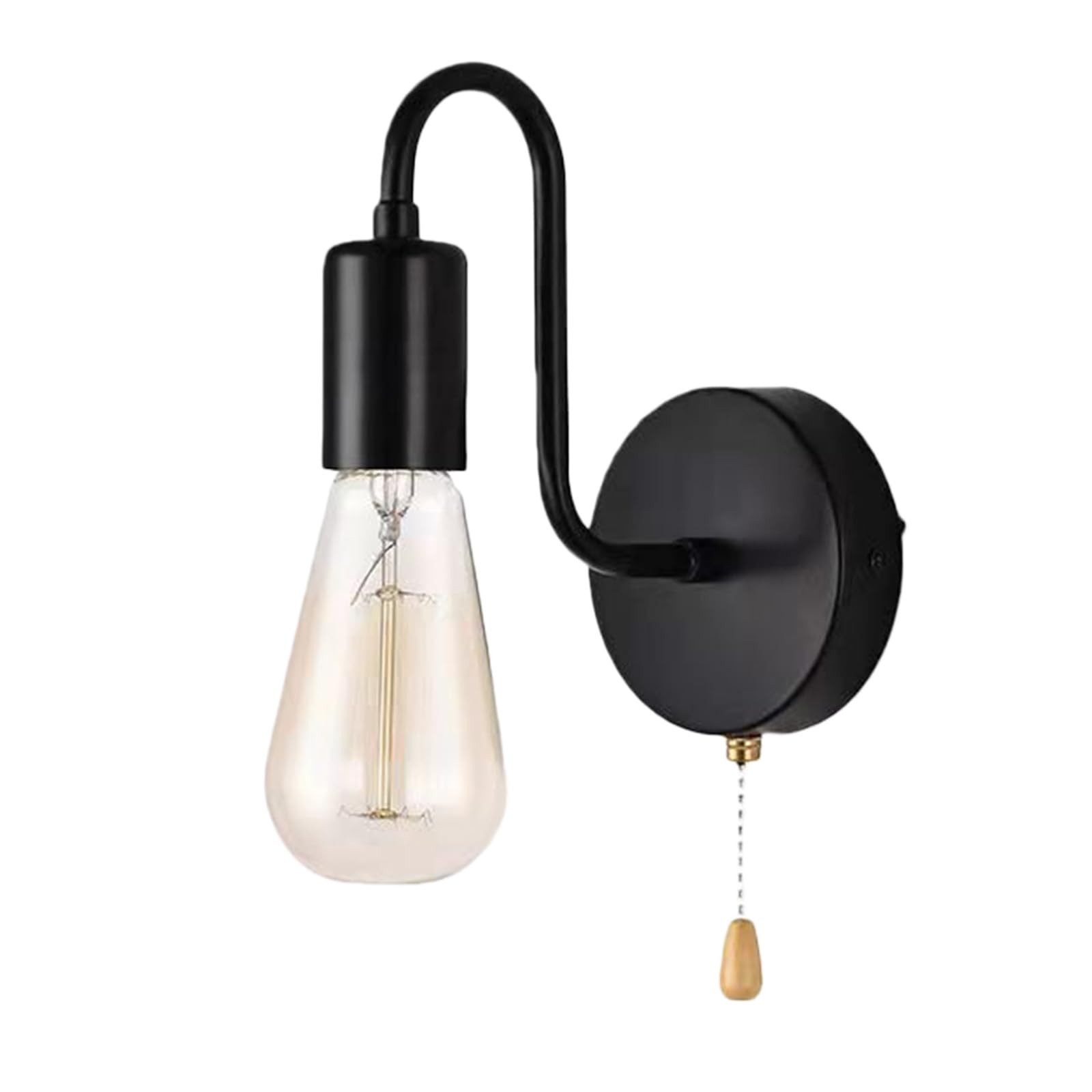 Hsioluted With Light Source Bedside Lamp Pull Chain Wall Sconce Light Bedroom Led Wall Lights Indoor Lighting For Bedroom Living Room For Living Room