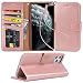 Arae Case for iPhone 11 Pro Max PU Leather Wallet Case Cover [Stand Feature] with Wrist Strap and [4-Slots] ID&Credit Cards Pocket for iPhone 11 Pro Max 6.5 inch 2019 Released - Rosegold