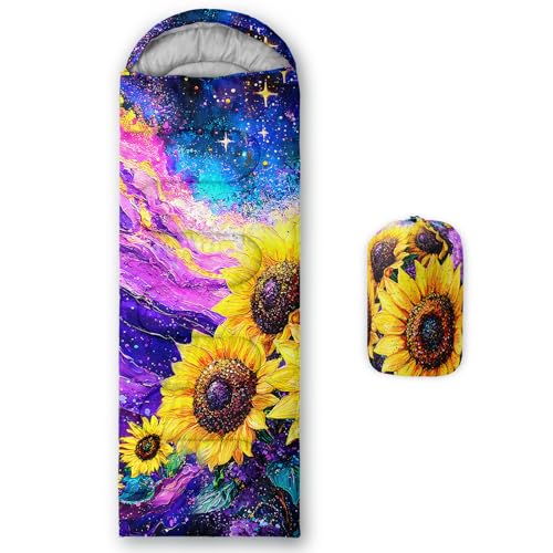 Image of QOOMO Ball Flower Camping Sleeping Bags,3 Season Warm & Cool Weather,Lightweight,Waterproof Sleeping Bags for Adults & Kids,Traveling,and Outdoors,Camping Gear Equipment