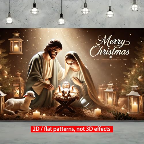 Image of Birthday Banner 71x43 Inch Warm Candle Light Family Gathering Scene Golden Glow Holiday Birthday Backdrop for Indoor Party Celebration Photo Area Decoration Home Event Festive Display
