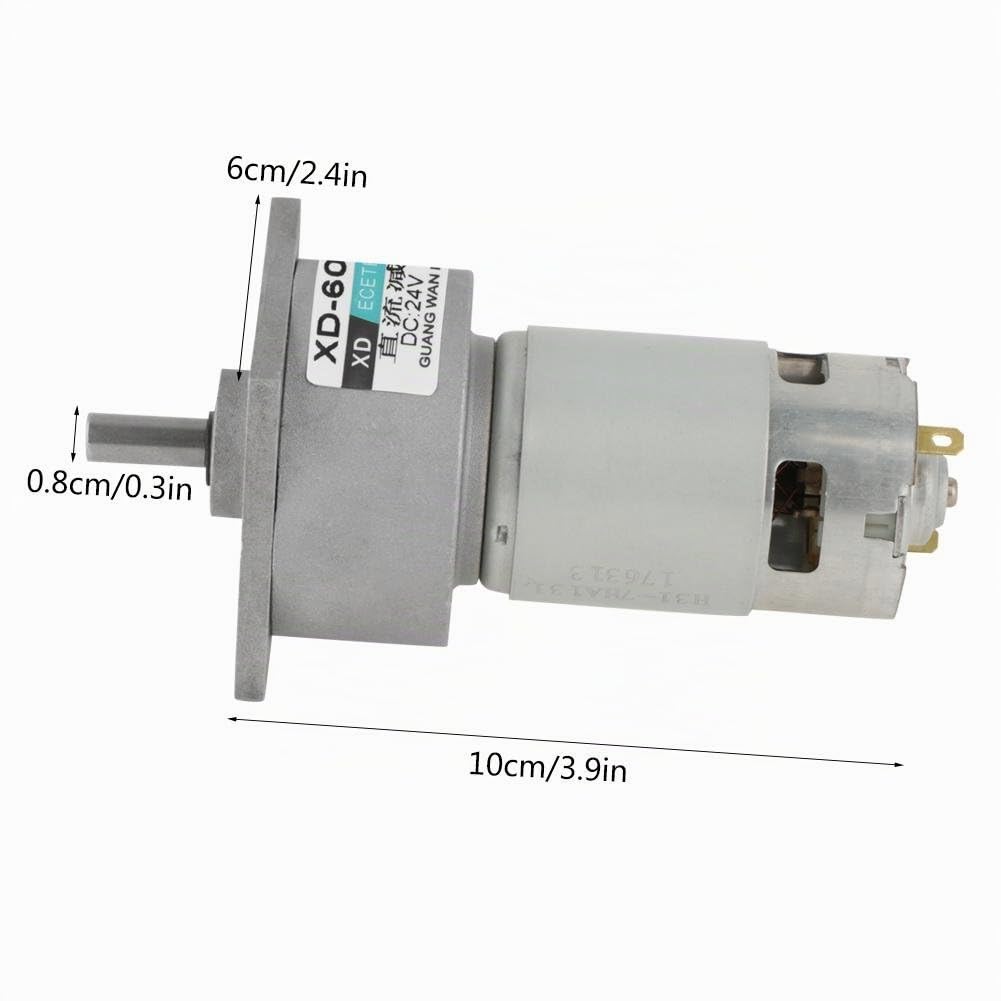 DC12V / 24V 35W Mini DC Motoréducteur à vitesse réglable en métal Grand couple moteur CW/CCW(24V 30rpm)