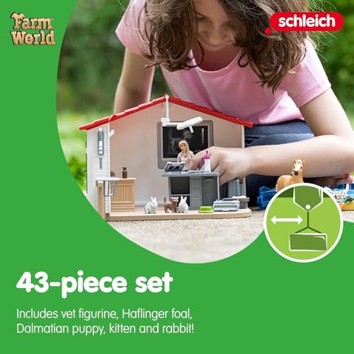 Image of Schleich Farm World - 43Pc Veterinarian Practice With Pets | 42502