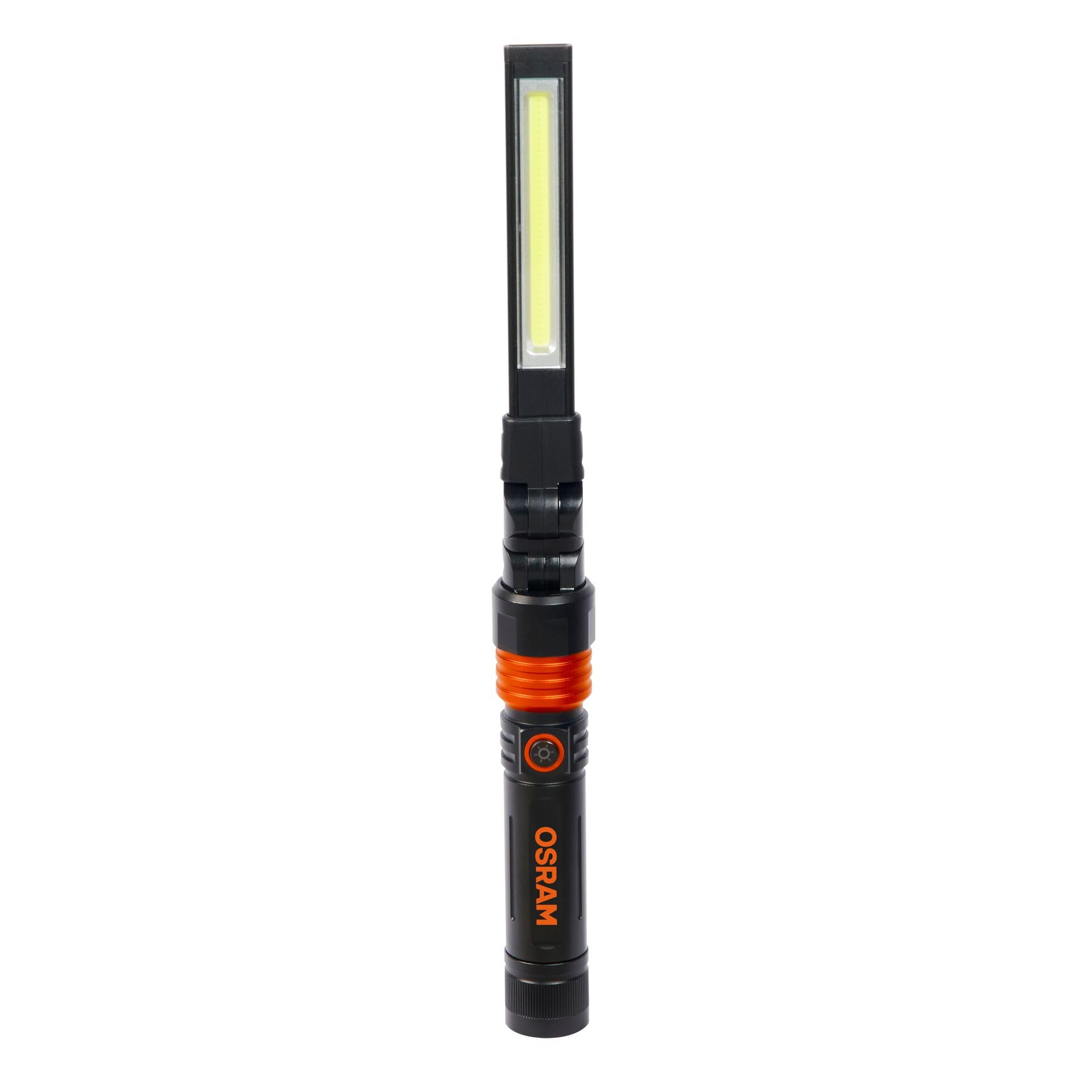 OSRAM LEDinspect 3-IN-1 INSPECTION LIGHT KIT, torcia e lampada di ispezione a collo di cigno flessibile; quattro modalità di illuminazione; base con impugnatura magnetica