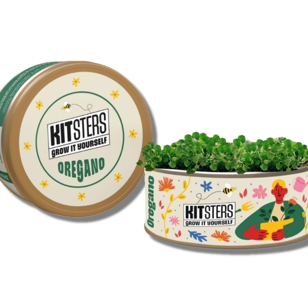 KITSTERS DIY Grow in a Can Kit : Oregano | Cocopeat Disks - Seeds - Spray Bottle - Vermicompost | Birthday Gifting | Fun Kids & Adults Activity | Detailed Video Workshop Included-image-10