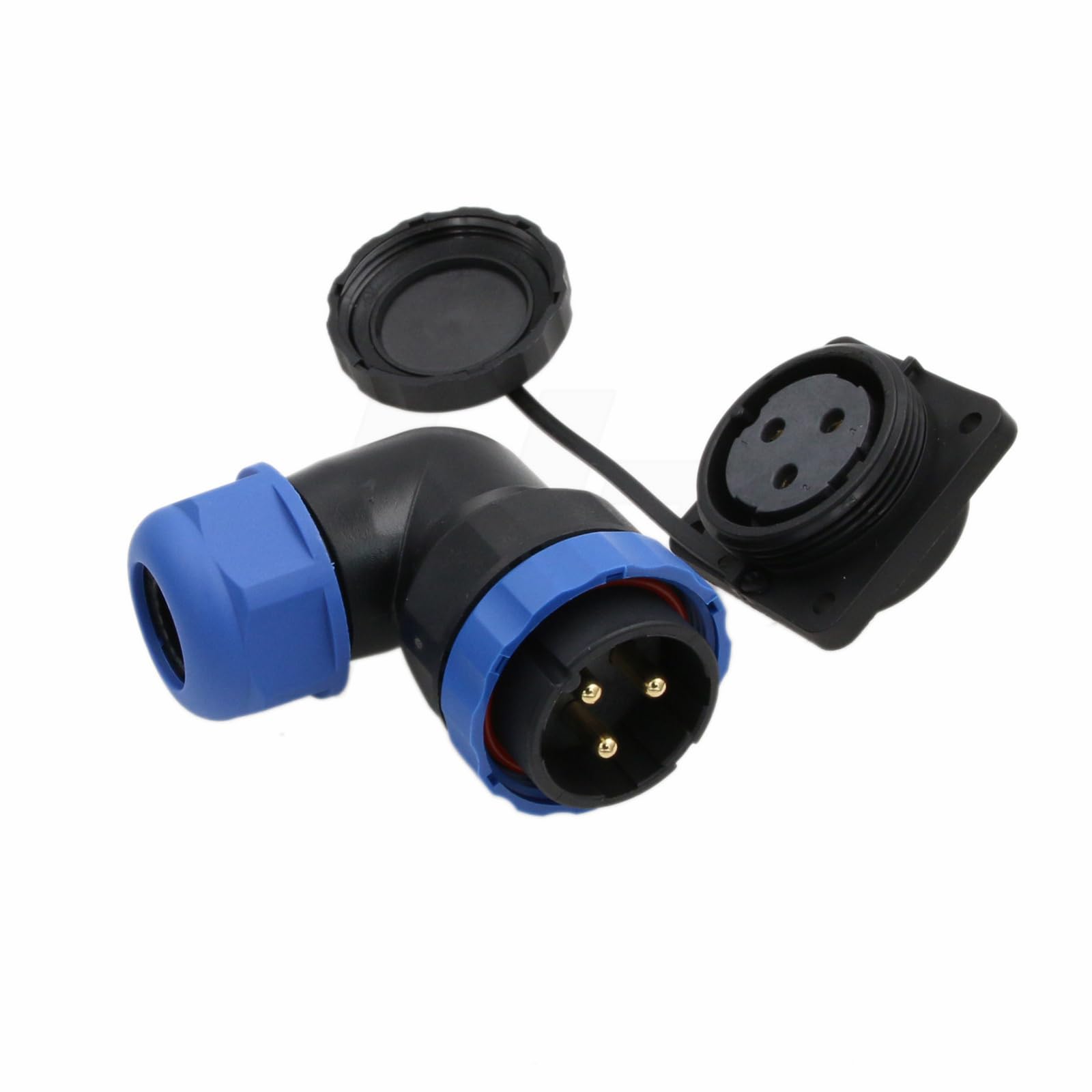HangTon HE29 4 Pin 45A Waterproof Circular High-Voltage Connector Male Female Cable Plug For Outdoor Electrical Industrial Marine Light Power