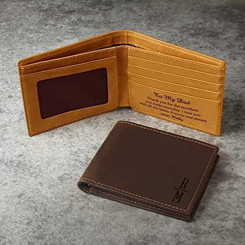 RUGGEDGIFTS Dad Wallet, Gift for Daddy, Personalized Dad Gift, Engraved Dad Bifold Wallet, Custom Gifts For Dad, Wallet For Dad, GENUINE Leather3