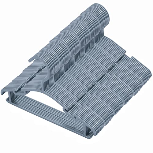 Image of 60 Pack Grey Baby Nursery Closet Hangers,Non-Slip Laundry Infant Pant Hanger for Newborn Clothes Gift,Ultra-Thin Child Coat Hanger for Girl Boy Toddler Kid