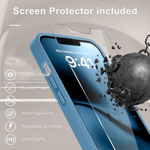 Image of YENAPOON for iPhone 13 Pro Max Case, Matte Magnetic Phone Cover [with 1 Screen Protector] [Support for MagSafe] [Shockproof Military Grade Protection] Translucent Frosted Back, Lavender Purple