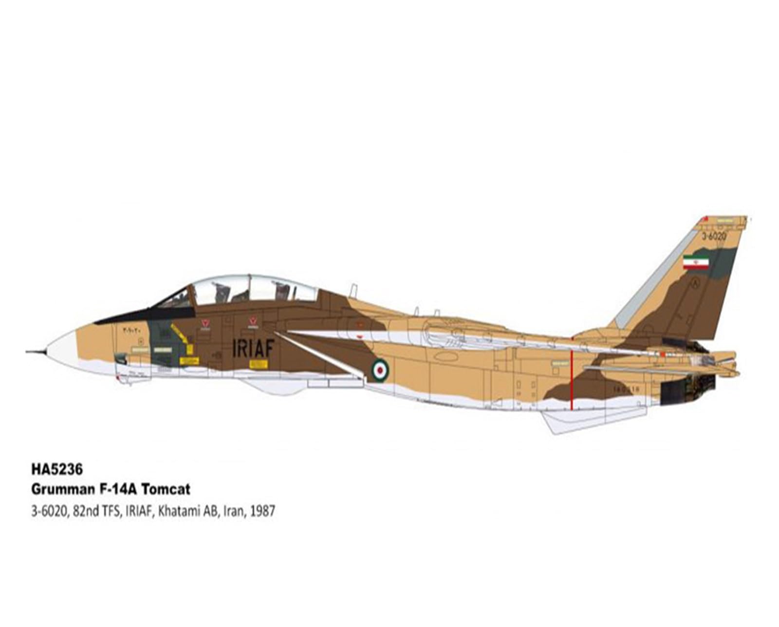 Modello in Piccola Scala Aerei 1/72 per F-14A F14 Tomcat Iran 3-6020 IRIAF Modello di Auto pressofuso in Lega Model Collection Kit di Costruzione di Modello