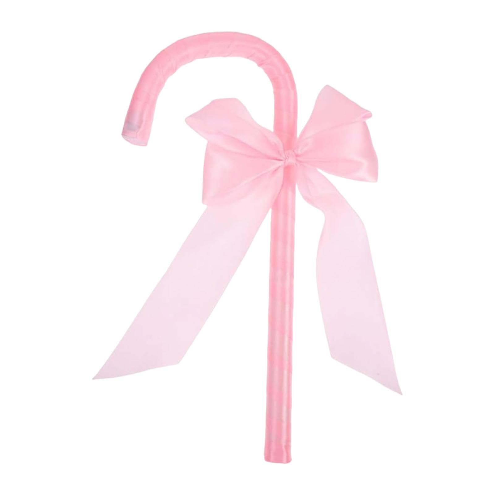 35x15x5cm Cosplay Cane Prop, Little Bo Peep Staff, Walking Cane Prop Stick With Bowknot, Pink Bow Cane Prop, Stage Performance Staff Prop, Decorative Staff Prop, Pink Cane Prop, Jazz Dance Crutch