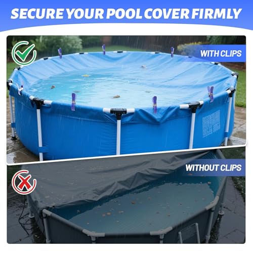 Clips de fixation piscine contre le vent pour bloquer la bâche sans rayure