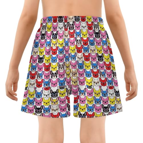 Short de plage rayé multicolore Yuiboo 4T, coupe ample et doublure douce pour les vacances