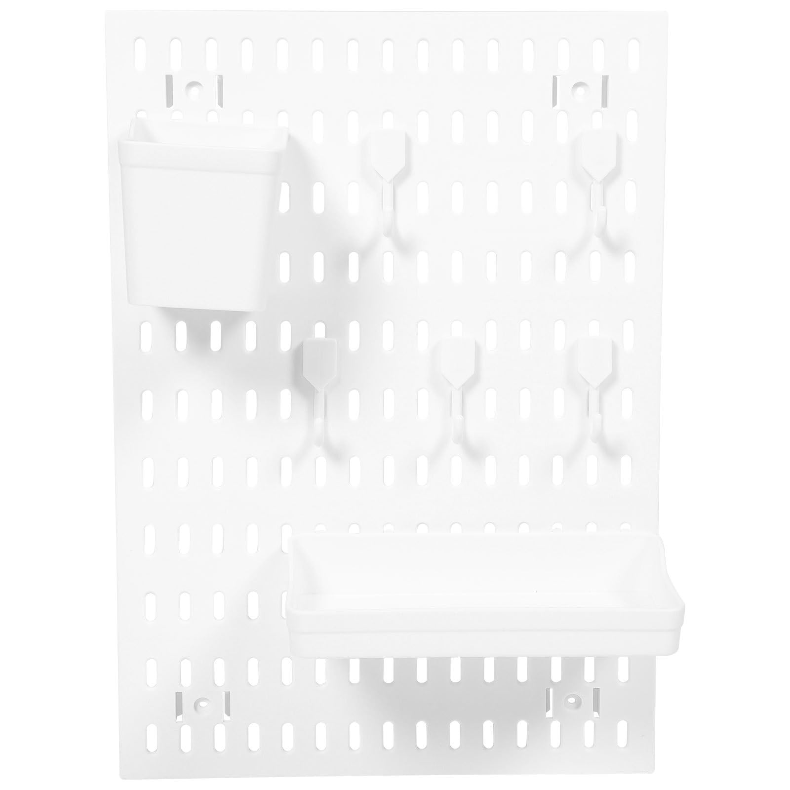 Organizzatore Pannello Forato da Parete Pannello Extra Large e Picchetti, Kit Combinato per Riporre Giocattoli e Piccole Piante, Adatto a Ufficio e Ingresso