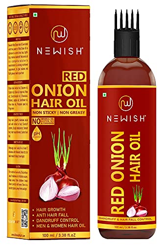 Newish Red Onion Hair Oil for Hair Regrowth Men and Women, 100ml