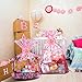 Outus 12 Pcs Extra Large Baby Shower Basket Bags with 10 Bows Ribbon 28 x 40 Inch Large Cellophane Baskets Empty Bags Jumbo Cellophane Wrap for Gift, Presents, Baby Shower(Pink)