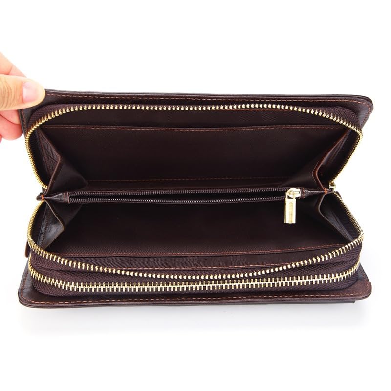 Porte-monnaie long hommes en cuir pour tout ranger sans encombrement